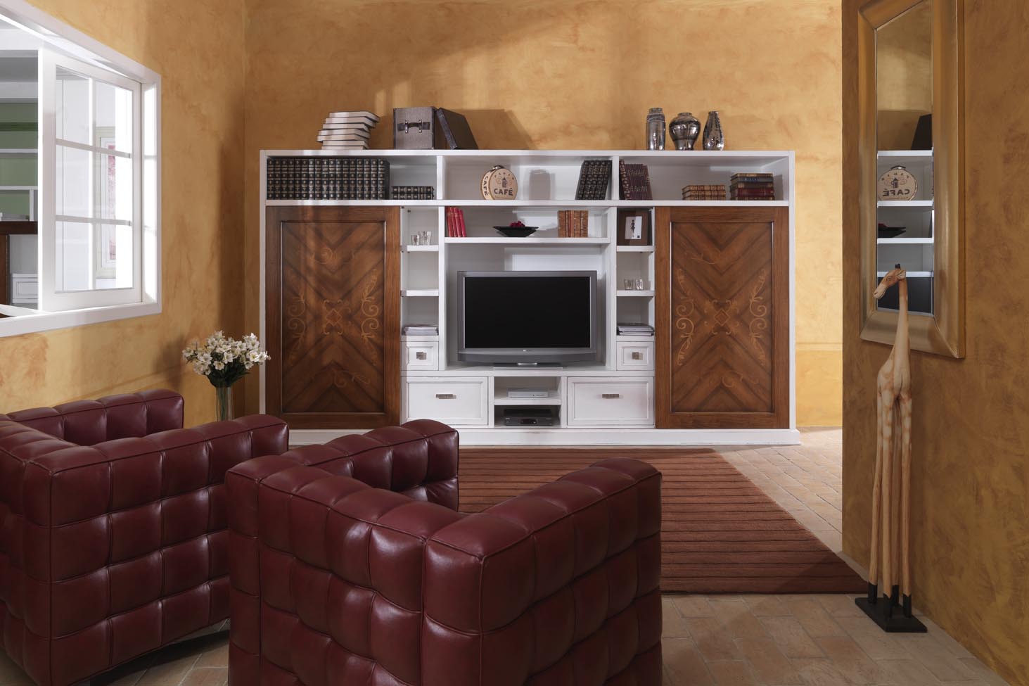 Classico zona giorno parete attrezzata arredamento napoli Parete attrezzate classiche moderne